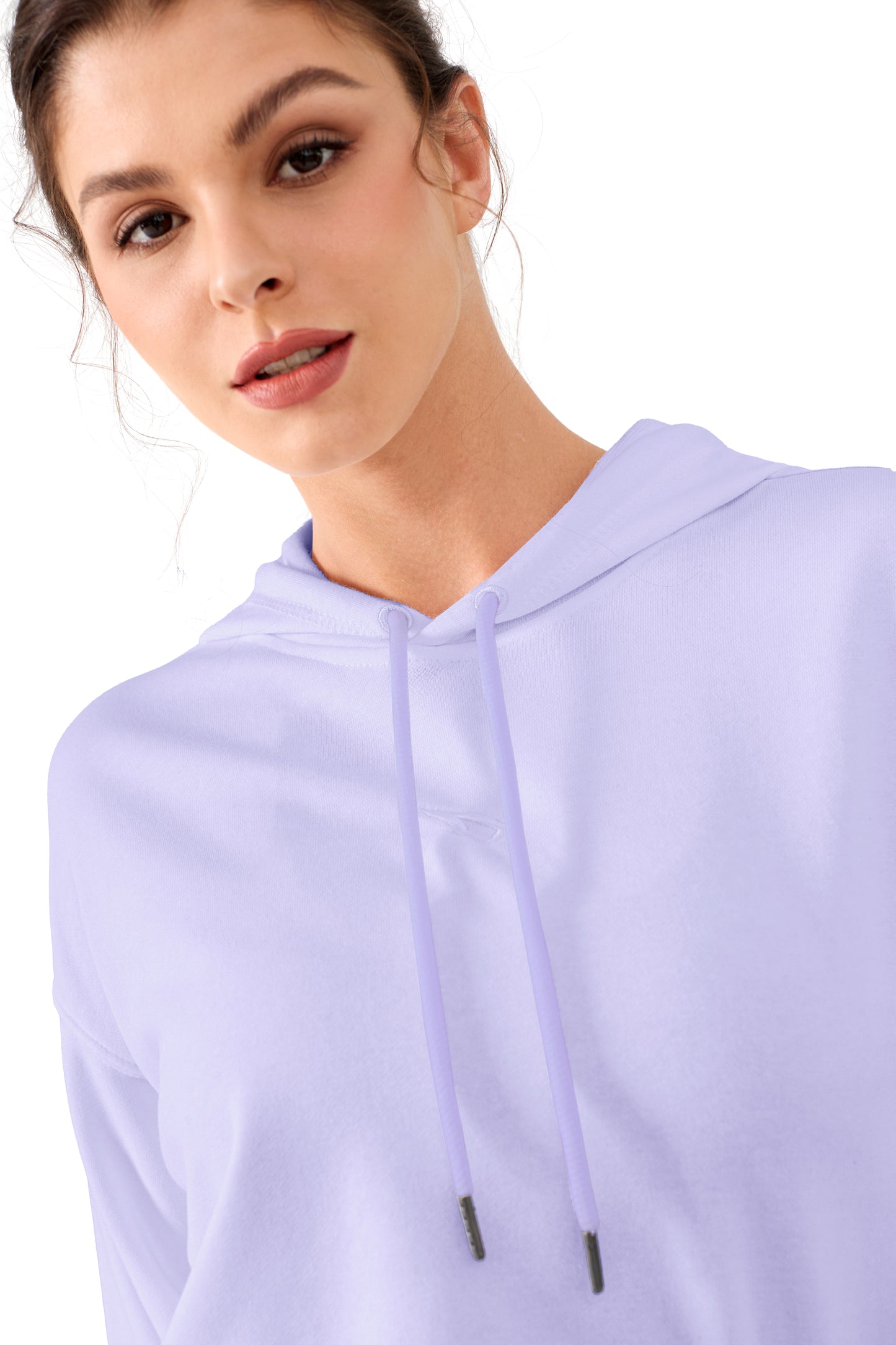 Cropped Hoodie Women Sweatshirt Oversize Long Sleeve Loose Crop Hoodies Ladies Drop Shoulder Pullover Casual Athletic