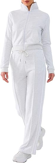 Track Suits for Women Set 2 Piece Spring Lounge Outfits Zip Up Sweatshirt & Sweatpants with Pocket Jogger Sweatsuits