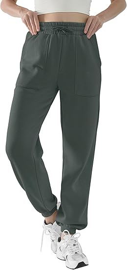 Baggy Sweatpants for Women High Waisted Soft Fleece Lining Sweatpants with Pockets Y2K Joggers Lounge Campus Outfits