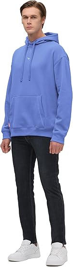 Men's Hoodies Loose Fit Pullover Oversized Cotton Long Sleeve Fleece Lined Soft Hooded Sweatshirts Men Casual weatshirt