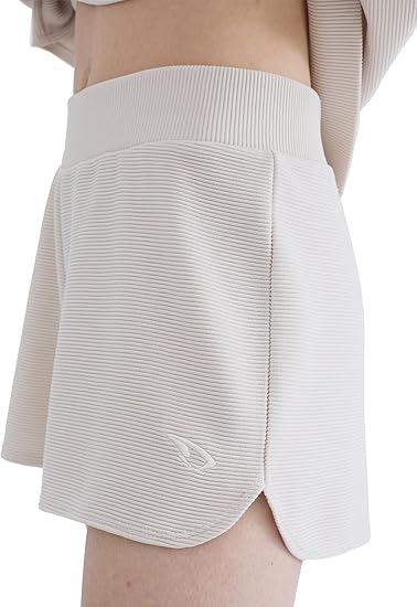 Womens 2 Piece Lounge Sets Summer Casual Outfits Long Sleeve Top with Shorts Comfy Sweatsuits Ribbed Pj Matching Set
